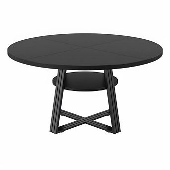 47 in Inch Round Dining Table for 4, Farmhouse Dining Room Circle Dinner Table,for Dining Room