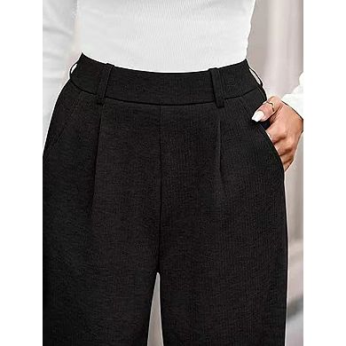 Women's Casual Comfortable Solid Color Straight Wide Leg Draped Long Pants