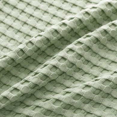 Awesome Home 50" x 60" Cotton and Viscose From Bamboo Waffle Throw Blanket