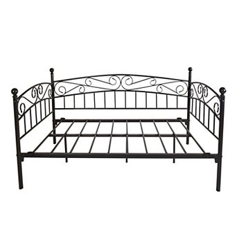 GOODSILO Metal Daybed Frame with Headboard Multifunctional Mattress Foundation Bed Sofa