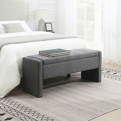 GOODSILO Modern Upholstered Storage Bench for Living Room and Bedroom