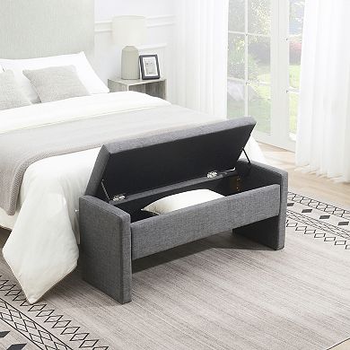 GOODSILO Modern Upholstered Storage Bench for Living Room and Bedroom