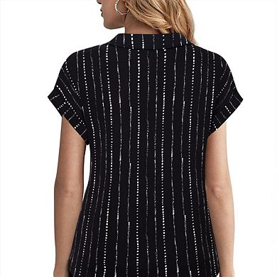 Women's Short Sleeve Blouses for Office Work Business Attire Collared Shirts