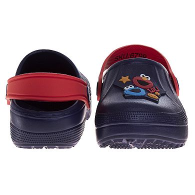 Sesame Street Elmo & Cookie Monster Kids' Slip-On Clogs Fun and Easy Shoes