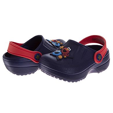Sesame Street Elmo & Cookie Monster Kids' Slip-On Clogs Fun and Easy Shoes