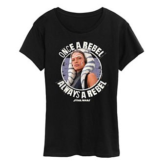 Women's Star Wars Ahsoka Once A Rebel Always A Rebel Graphic Tee