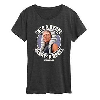 Women's Star Wars Ahsoka Once A Rebel Always A Rebel Graphic Tee