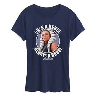 Women's Star Wars Ahsoka Once A Rebel Always A Rebel Graphic Tee