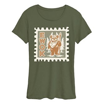 Women's Star Wars Ewok Stamp Graphic Tee