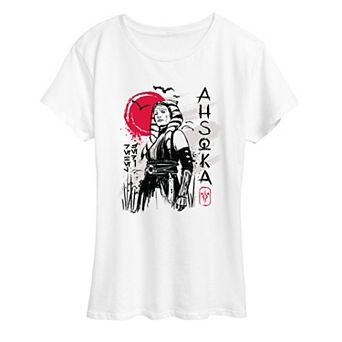 Women's Star Wars Ahsoka Ink Drawing Graphic Tee