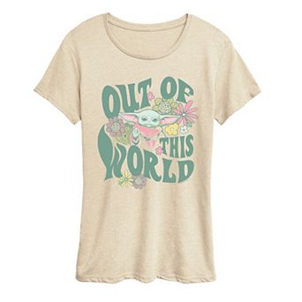 Women's Star Wars The Mandalorian Grogu Out Of This World Graphic Tee