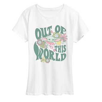 Women's Star Wars The Mandalorian Grogu Out Of This World Graphic Tee