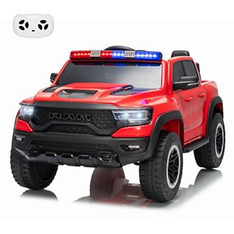 Ride On Car,Licensed RAM 12V Ride On Truck with Remote Control,Dual Motor All-Terrain Electric Car