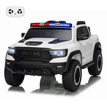 Ride On Car,Licensed RAM 12V Ride On Truck with Remote Control,Dual Motor All-Terrain Electric Car