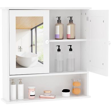 Medicine Cabinet - Bathroom Cabinet Wall Mount with Adjustible Shelf, Bathroom Cabinets