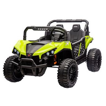2 Seater Ride on Car, 24V Ride on Toy,Powerful Dual-Seat Kids Ride-on UTV with Parent Remote Control