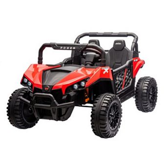 2 Seater Ride on Car, 24V Ride on Toy,Powerful Dual-Seat Kids Ride-on UTV with Parent Remote Control