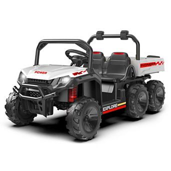 24V Electric Ride-on Dump Truck for Kids, 4WD Ride-On Car for Kids, 2-Seater UTV with Remote Control