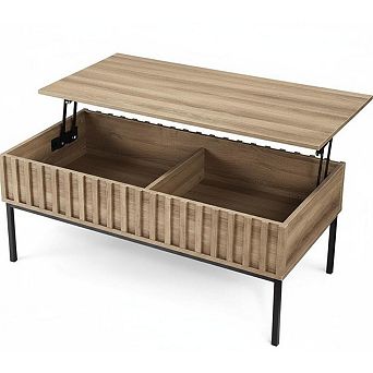 Modern Lift Top Coffee Table,Wooden Tea Table with Adjustable Lift Top, Ideal for Living Room