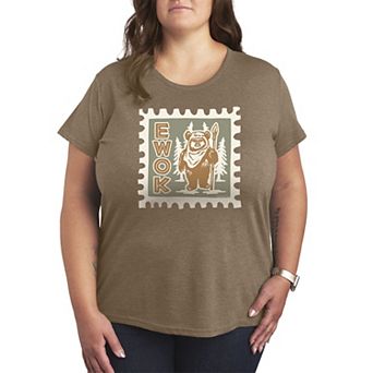 Plus Size Star Wars Ewok Stamp Graphic Tee