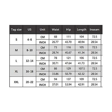 Women's High Waisted Straight Leg Casual Pants with Drawstring