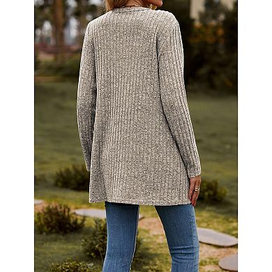 Women's Knit Cardigan Button Down Lightweight Outerwear Coat