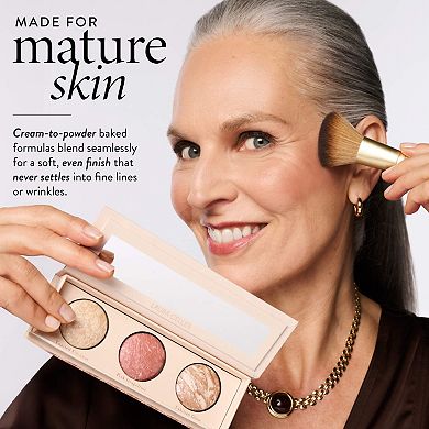Geller's Greatest Lift-n-Glow Face Palette & Dual-Ended Blush + Bronzer Brush