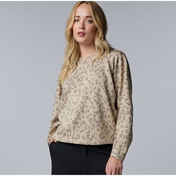 Women's Simply Vera Vera Wang Scuba Crewneck Top