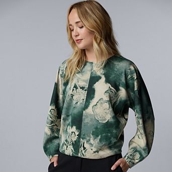 Women's Simply Vera Vera Wang Scuba Crewneck Top