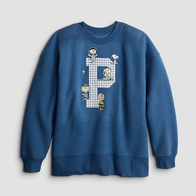 Women's Peanuts Collegiate Fleece Graphic Pullover