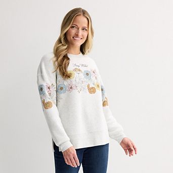 Women's Stay Wild Floral Graphic Pullover Sweater