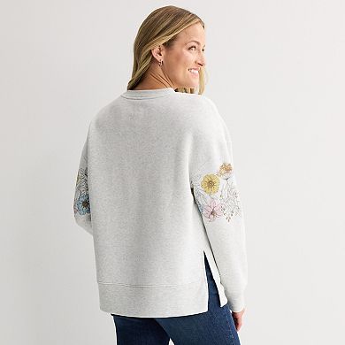 Women's Stay Wild Floral Graphic Pullover Sweater