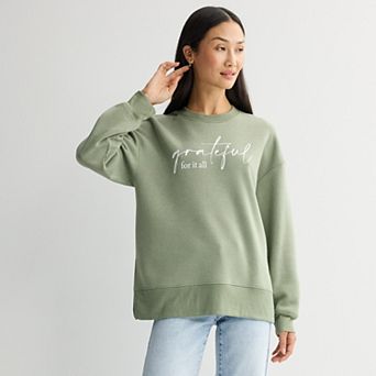 Women's "Grateful For It All" Graphic Crewneck Sweatshirt