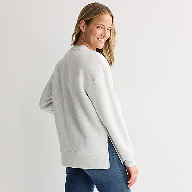 Women's Sequin Football Fleece Graphic Pullover