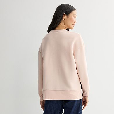 Women's Floral Moon Fleece Graphic Pullover