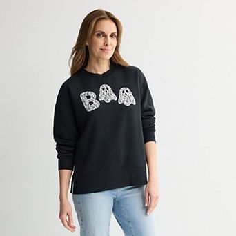 Women's Lace Boo Fleece Graphic Pullover