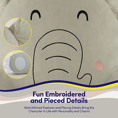 Sweet Home Kids Character Memory Foam Bed Rest Pillow with Arms & Removable Cover