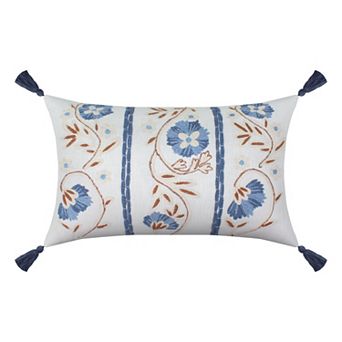 Sonoma Goods For Life® Floral Embroidery Tassel Decorative Pillow