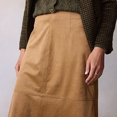 Women's LC Lauren Conrad Seamed Button Front Midi Skirt