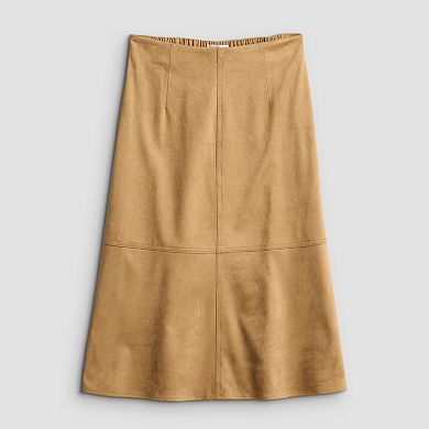 Women's LC Lauren Conrad Seamed Button Front Midi Skirt