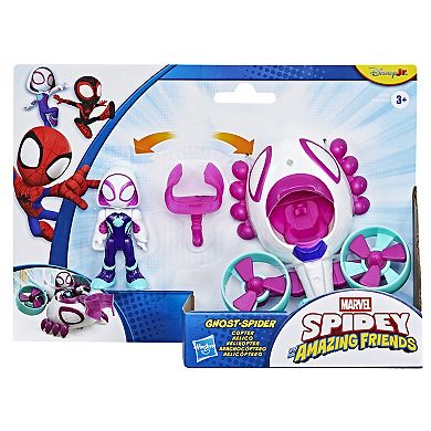 Disney's Spidey and His Amazing Friends Ghost-Spider Copter Vehicle With Figure