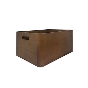 Sonoma Goods For Life® Dark Tone Wood Storage Bin