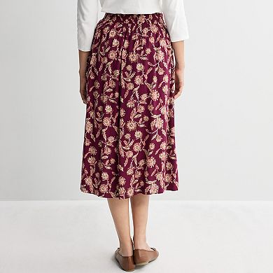 Women's Croft & Barrow® Elasticated Pull-On Skirt
