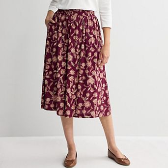Women's Croft & Barrow® Elasticated Pull-On Skirt