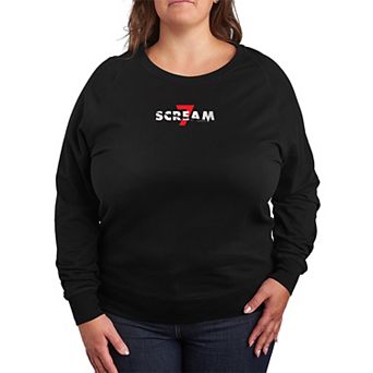 Plus Size Scream 7 Logo French Terry Long Sleeve Tee
