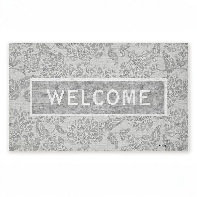 UPC 199652380469 product image for Stupell Home Decor Distressed Ornate Florals Welcome Door Mat, Distressed Floral | upcitemdb.com