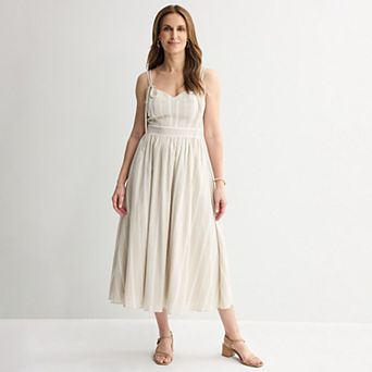 Women's Tracy Evans Linen Stripe Dress