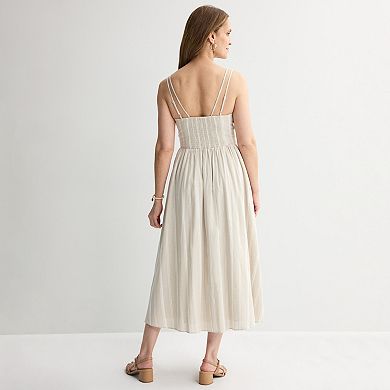 Women's Tracy Evans Linen Stripe Dress