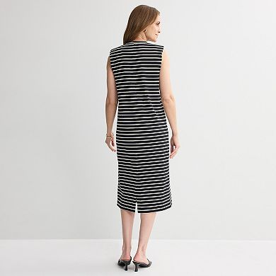 Women's Tracy Evans Shoulder Pad Sleeveless Midi Dress
