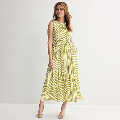 evans maxi dresses Women's Tracy Evans Sleeveless Maxi Dress, Size: XL, Zen Green Lines